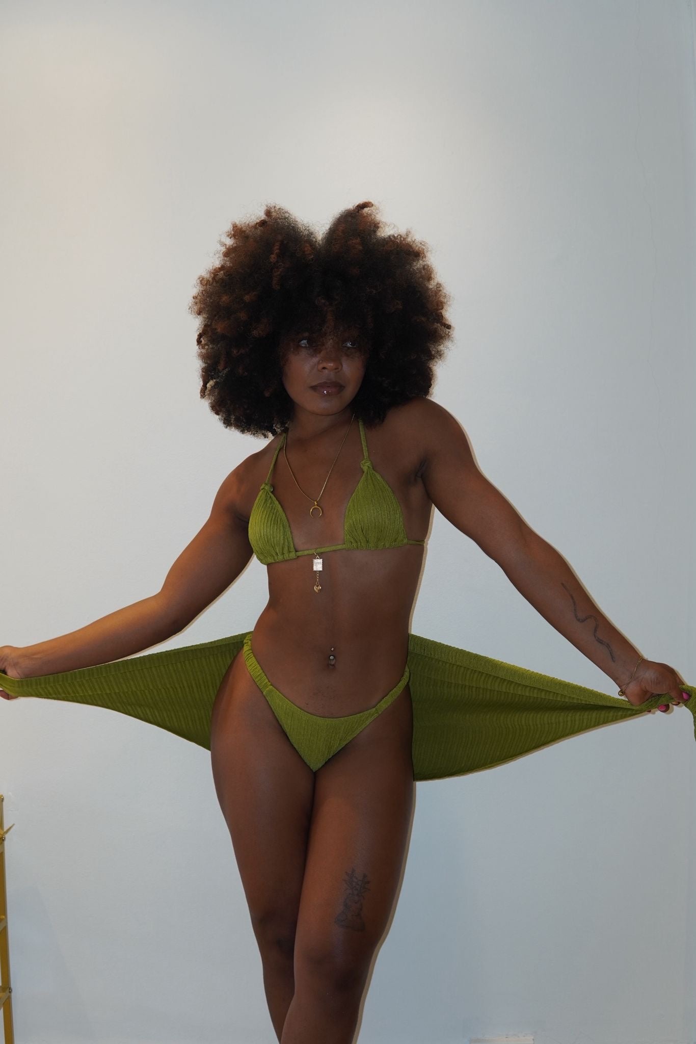 Green swimsuit