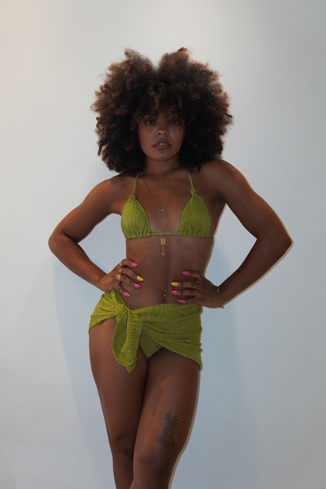 Green swimsuit